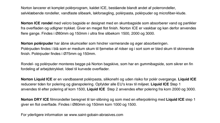 Komplet polérprogram fra Norton