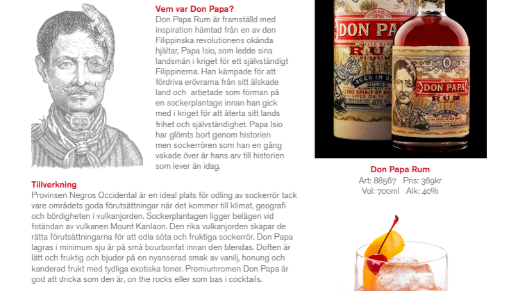 Don Papa Rum - Världens första single island rum från Filippinerna