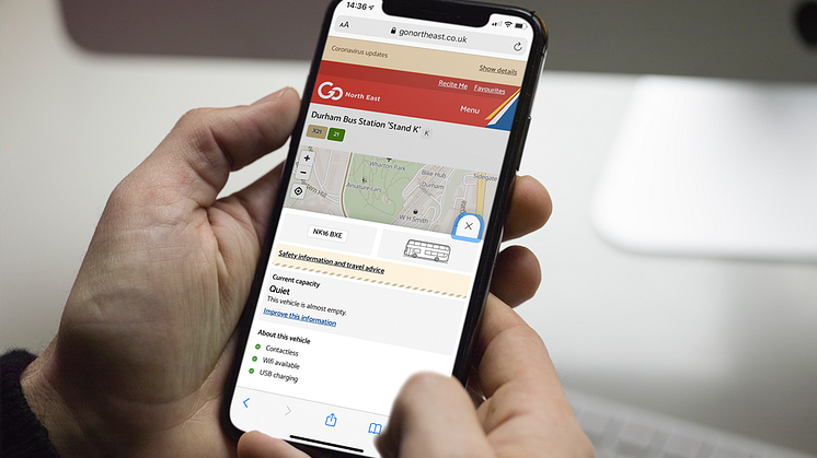 A customer using the new 'how many seats are left on my bus?' website feature