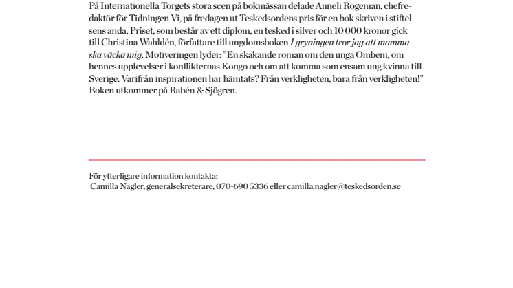 Nyinstiftat bokpris