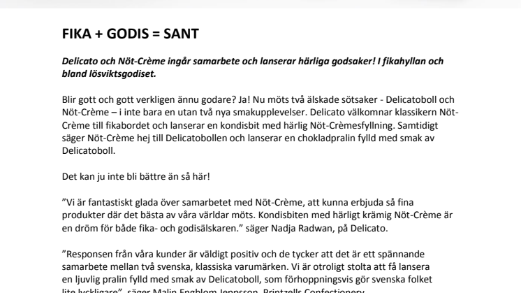 FIKA + GODIS = SANT