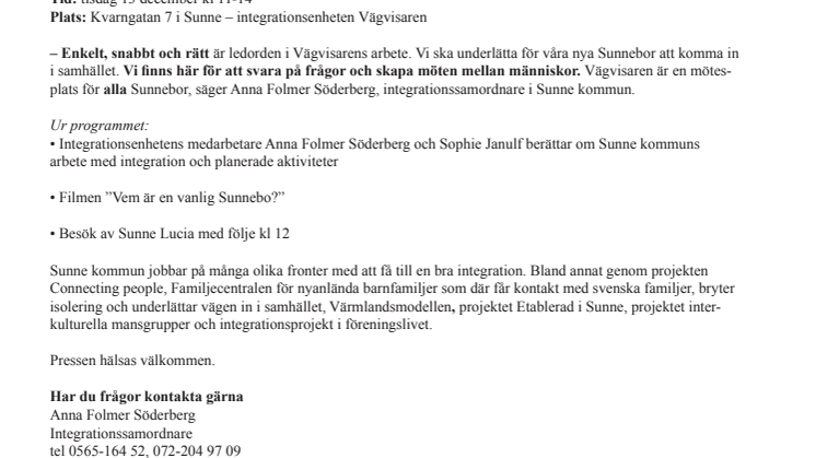 Integrationsenheten Vägvisaren skapar möten mellan människor