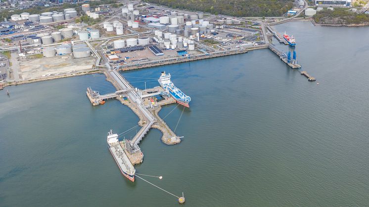 Kustkajen (between the piers) today, before the upcoming 2.0 revamp. Photo: Gothenburg Port Authority.