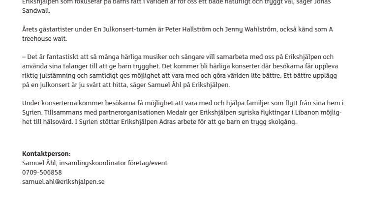 En Julkonsert till Gnosjö och Värnamo
