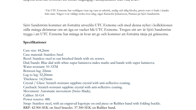 Ny färg till UTC Extreme kollektionen, sv.pdf