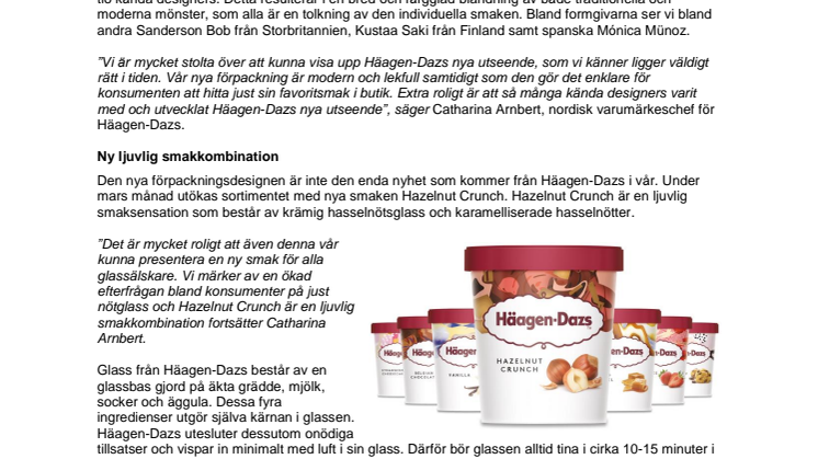 Ny utsida och ny smak– två spännande vårnyheter från Häagen-Dazs™