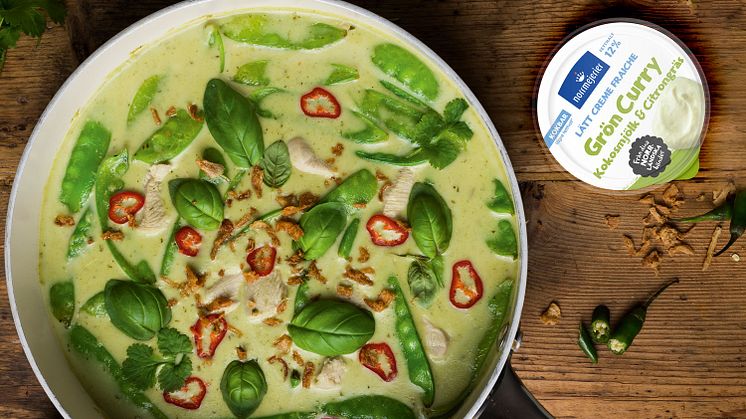 Norrmejerier Lätt Créme Fraiche Grön Curry-Kokosmjölk-Citrongräs
