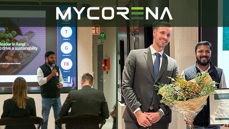 Mycorena tilldelades Green Award från The Swedish-American Chamber of Commerce - New York på InnovateNordics 2021