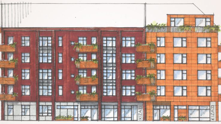 Kizazis kommande projekt i Sorgenfri, fasad mot Industrigatan.