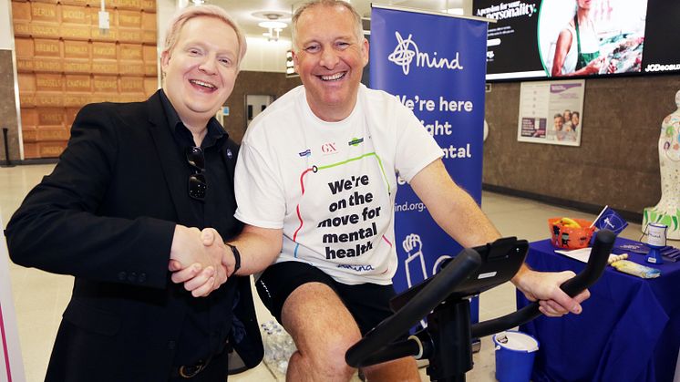 GTR's Chief Operating Officer, John Whitehurst, with Drew Berrie, Head of Corporate Partnerships at Mind