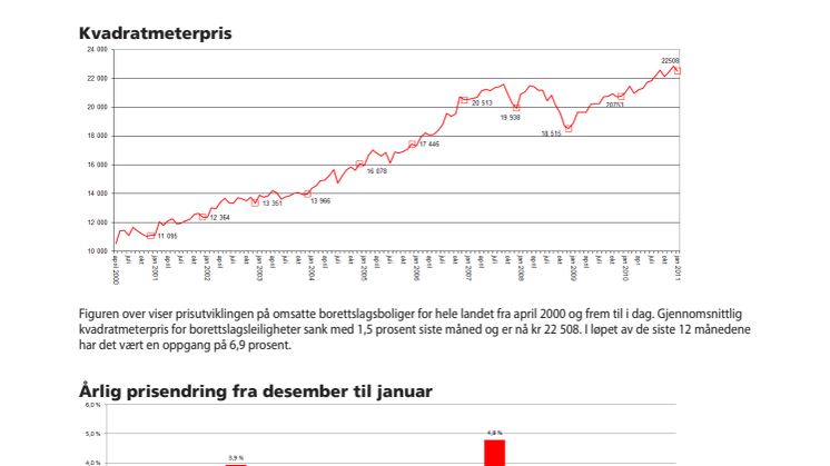 Prisstatistikk januar 2011