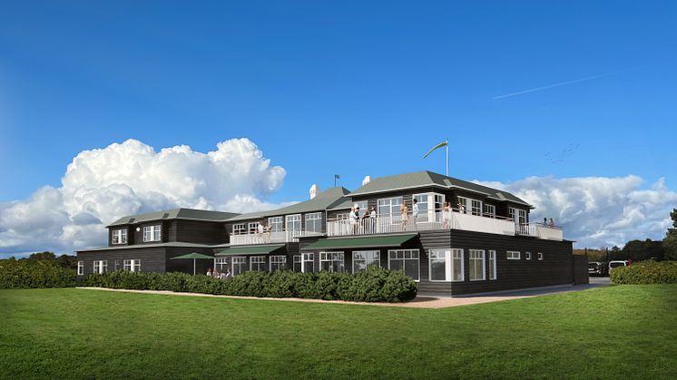 Mittskeppet i Falsterbo Golfklubbs klubbhus har ombyggnaden till trots en mer än 110 år lång historia. Bild: PE Teknik & Arkitektur AB