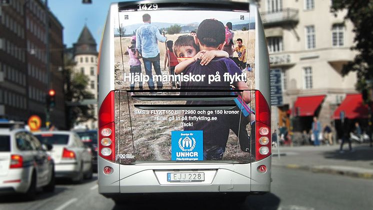 Flygbussarna hjälper människor på flykt genom UNHCR
