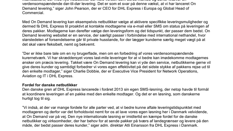 Ny On Demand levering forbedrer shopping-oplevelsen online
