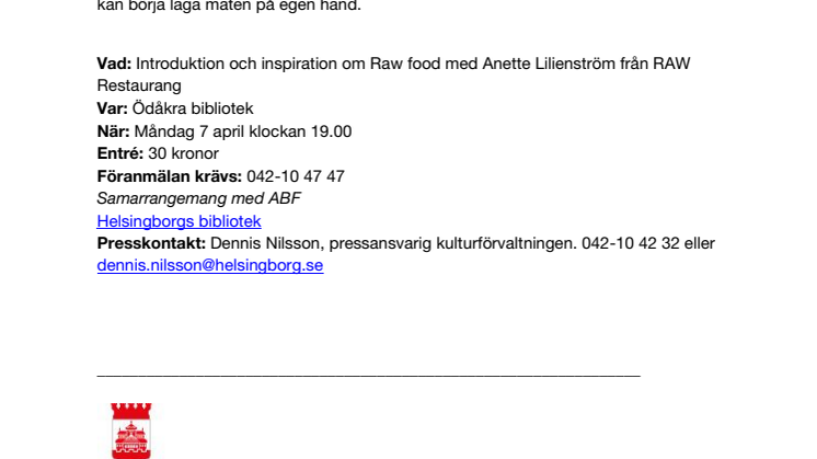 Lär dig att laga RAW-food – på biblioteket