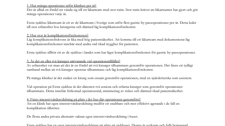 PATIENTSÄKERHET OCH KVALITET 