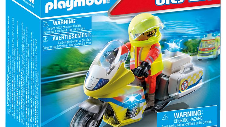 Notarzt-Motorrad mit Blinklicht (71205) von PLAYMOBIL