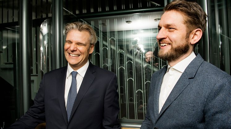 Stampen Medias vd Johan Hansson och Göteborgs-Postens chefredaktör Christofer Ahlqvist. Foto: GP.