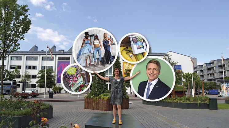Projektledare Karolina Nilsen välkomnar alla till Fair Trade Forum 3-4 augusti med hållbarhetsmarknad, modeshow med bl a I am fashion och seminarium om EU:s, regionens och kommunens handel. 