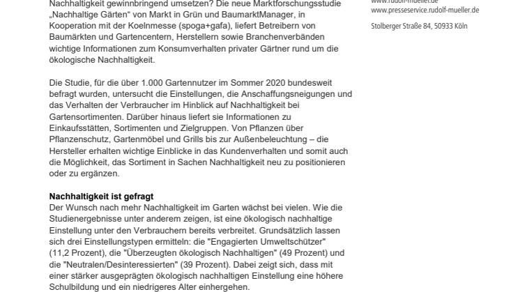 Nachhaltige Gärten 