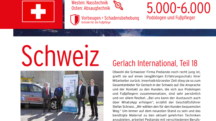 Gerlach in der Schweiz: hohe Qualitäts- und Hygienestandards