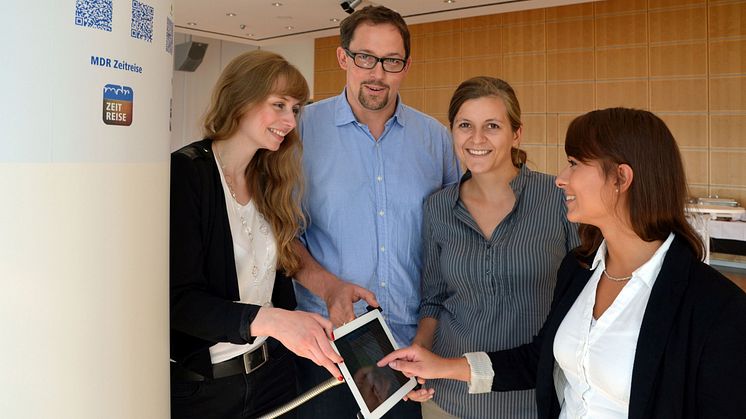 Die ersten Tester der App "MDR-Zeitreise"