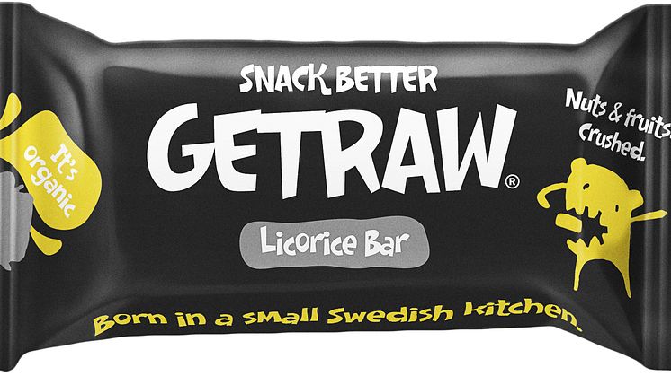Getraw lakrisbar økologisk 48 g