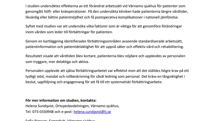 Mer delaktighet och nöjdare patienter