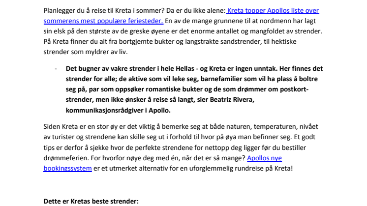 Dette er Kretas beste strender