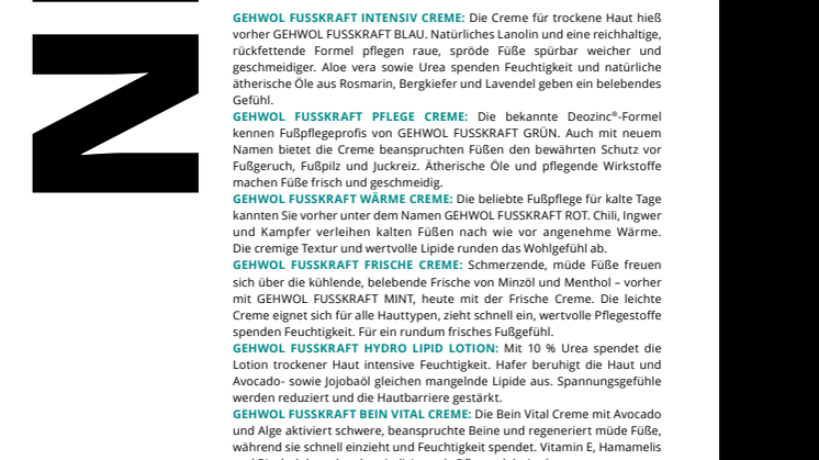 GEHWOL FUSSKRAFT Relaunch - Qualität bleibt in der Familie 