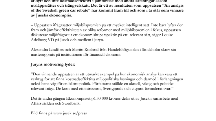  Miljöbilspremien är ett dyrt program visar ny studie
