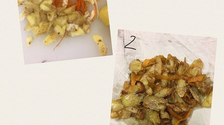 Skalchips - morotsskal blev chips