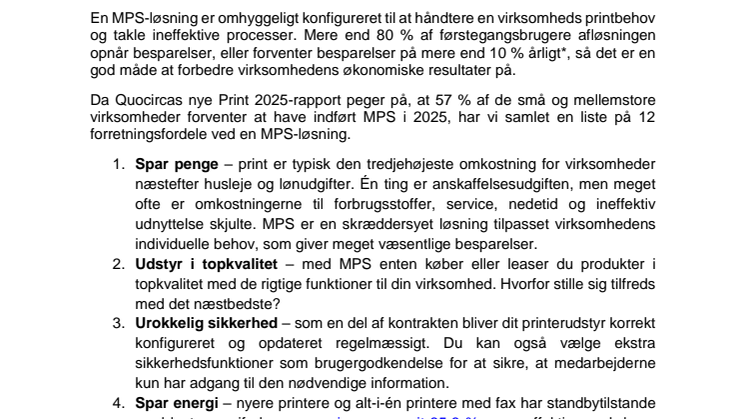 Slut dig til printrevolutionen – 12 forretningsmæssige fordele ved Managed Print Services 