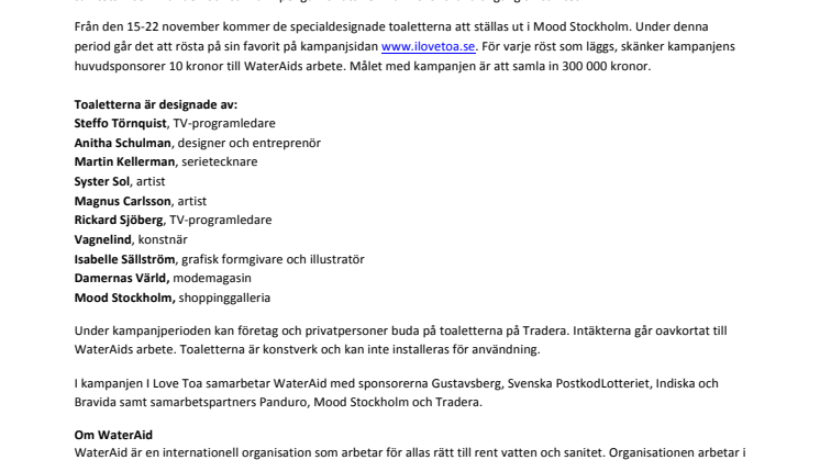 Kändisar i nöd(vänd)ig toakampanj