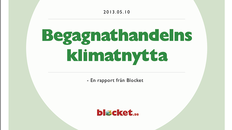 Begagnathandelns klimatvinst: 1,6 miljoner ton sparade växthusgaser