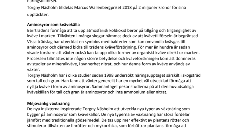 Nya typer av växtnäring för ett hållbart skogsbruk