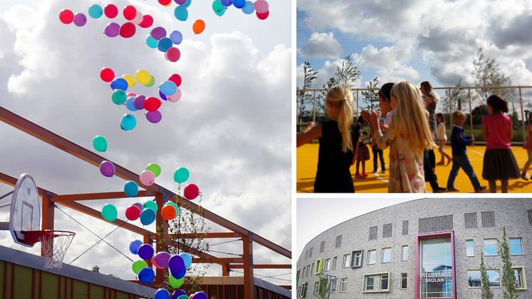 Hyllivångsskolan är den första skolan i Malmös nya stadsdel Hyllie. Foto: Liljewall arkitekter