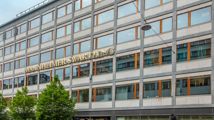 Mannheimer Swartlings stockholmskontor hos Skandia Fastigheter på Norrlandsgatan 21. 