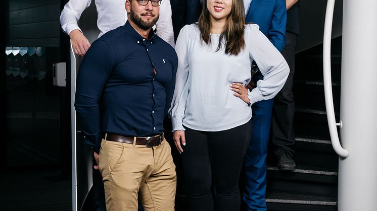 De nyansatte i Orange Cyberdefense; Martin Hansson, Bent Ole Hageløkken, Kristoffer Tvedten, Asbjørn Klevjer, Karl Johannes Valle, Daniel Bohwim og Pui Ching Tai