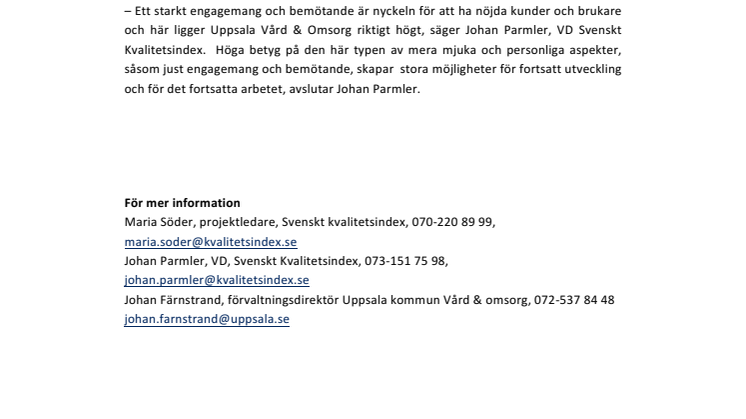 Grattis Uppsala Kommun