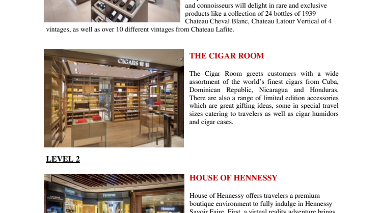 Appendix: Boutiques at DFS Wines & Spirits T2 Duplex