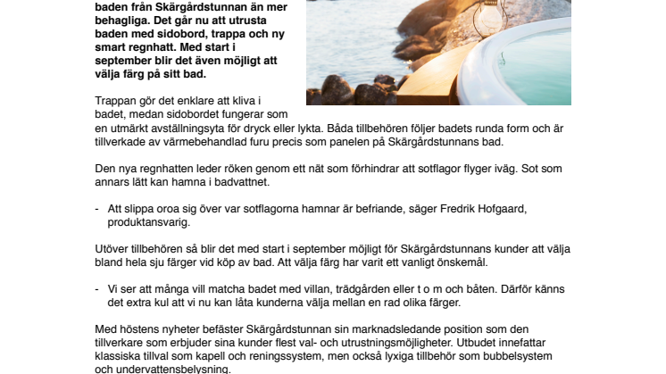 Nya tillbehör till Skärgårdstunnans bad