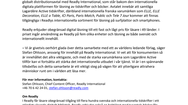 Bonjour! Franska Elle finns nu att läsa i Readly