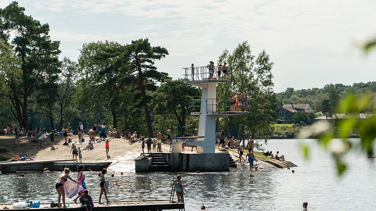 Badplatsen i Kåsjön. 