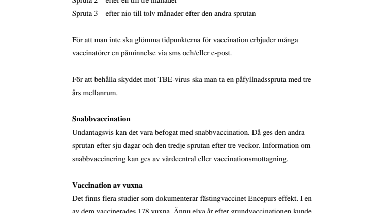 Fästingvaccinet Encepur