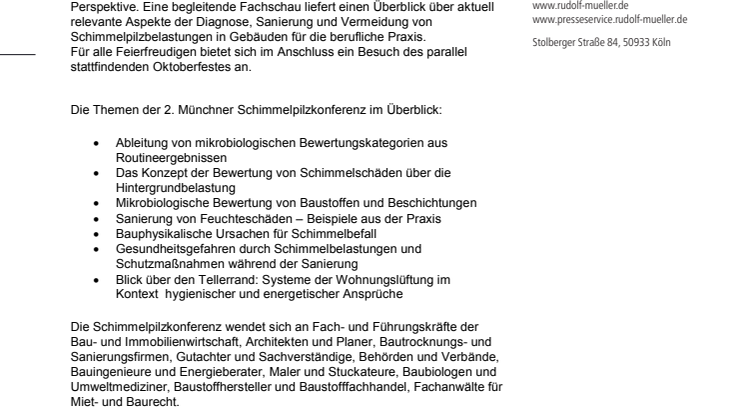 2. Münchner Schimmelpilzkonferenz