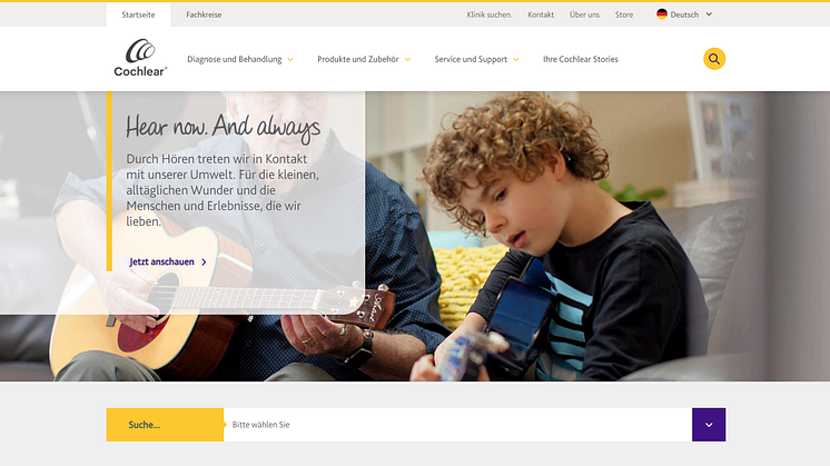 Bietet hilfreiche Online-Informationen auf dem Weg zum guten Hören – der neue Internet-Auftritt www.cochlear.de