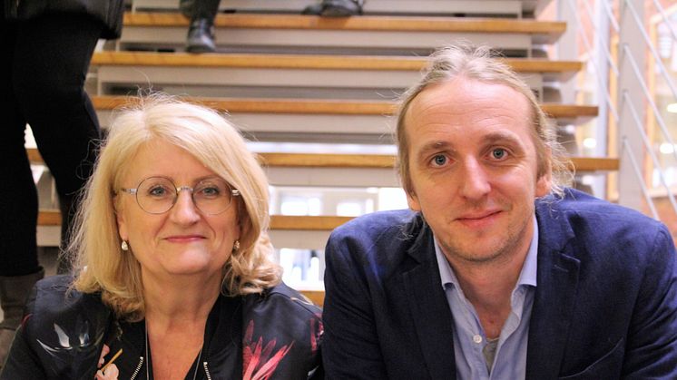 Brit Stakston och Martin Schibbye besökte högskolan för att dela med sig av sina erfarenheter.