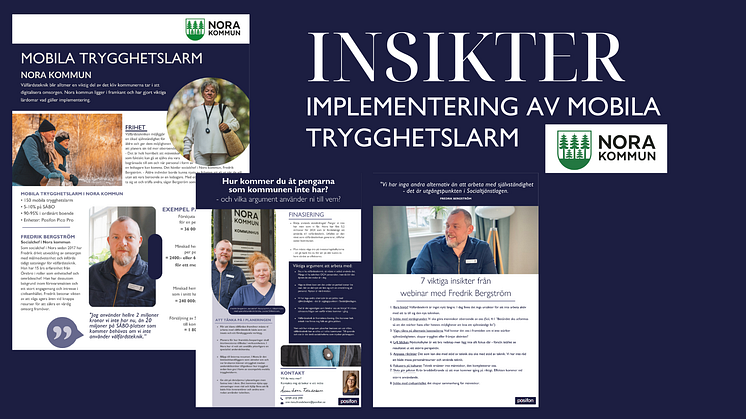 Nora kommuns viktigaste lärdomar kring implementering av mobila trygghetslarm