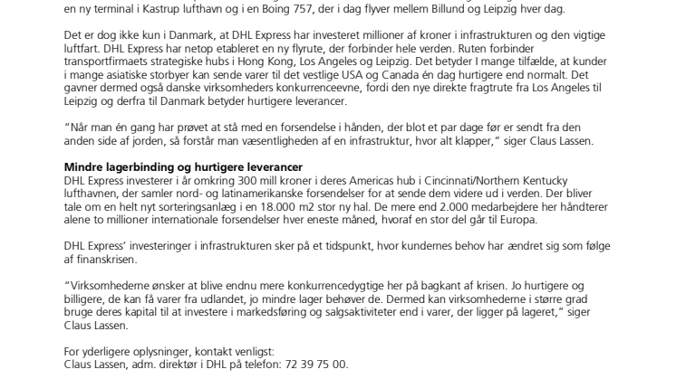 Transportfirma har brugt finanskrisen til at opruste